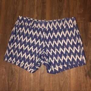 J Crew blue and white shorts